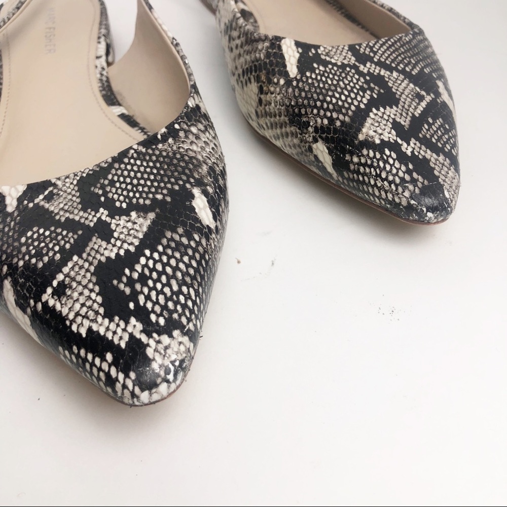 Marc Fisher Snake Print Pointed Toe Flats - image 4